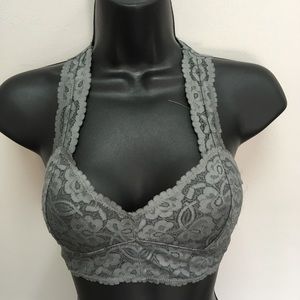 Intimately Free People bralette size XS gray graphite.  New with tags racerback